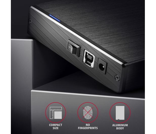 Axagon EE35-XA3, USB 5Gbps - SATA, 3.5" metalowy ALINE box - 1353415 - zdjęcie 7